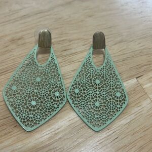 Mint green earrings